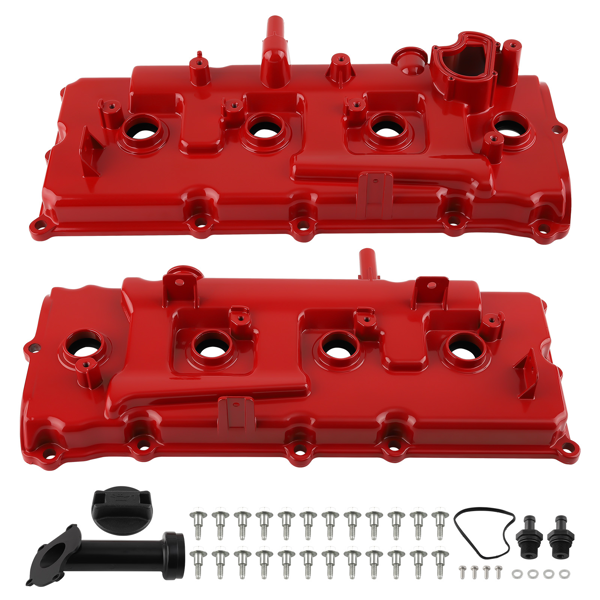 铝制红色气门室盖，适用于日产 Armada、Titan、Pathfinder 和英菲尼迪 QX56 5.6L 车型（2004-2016 款）-1