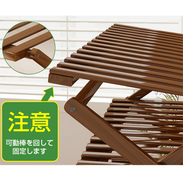 鞋架 楠木 原木色70cm 6层 免安装 折叠-3