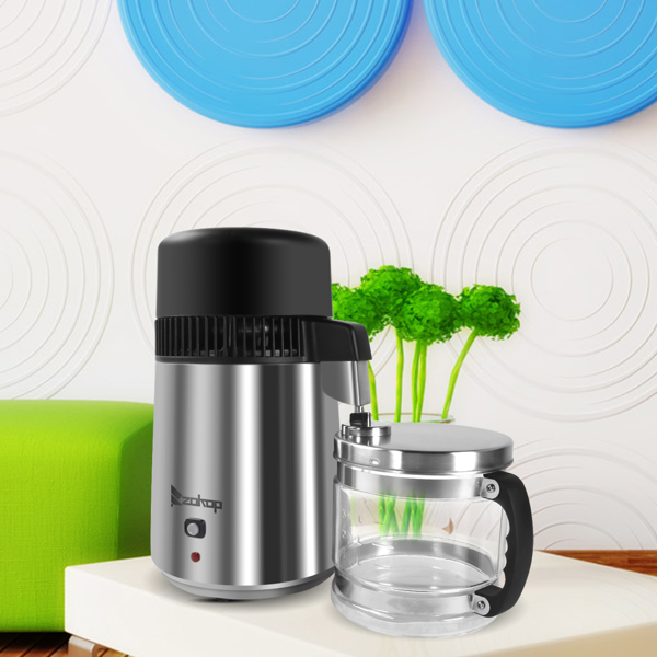 【替换编码： 23124634】英规 ZB-2 4L 蒸馏水机 220V 220V,750W 新温控带玻璃瓶 不锈钢 原色-20