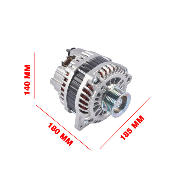 发电机 12V 130A Alternator With Pulley Fits for INFINITI EX35 EX37 Nissan 370Z Coupe Sedan Sport Utility 2017-2022 Silver 1Pc-7