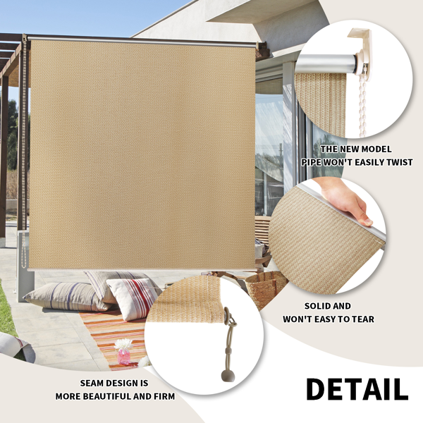 7'X8' 芝麻色HDPE拼接卷帘-8