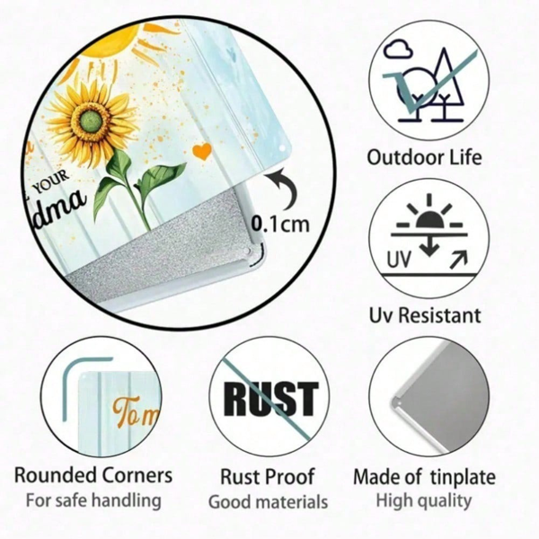 CIFbuy8x12 英寸 ( 20.3x30.5cm )复古风乡村风铝合金标牌Sunflower（TikTok、temu下自提）-8