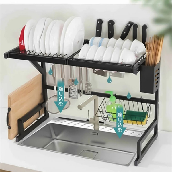 厨房水槽沥水架 201不锈钢烤漆 全套款单槽 65cm-11