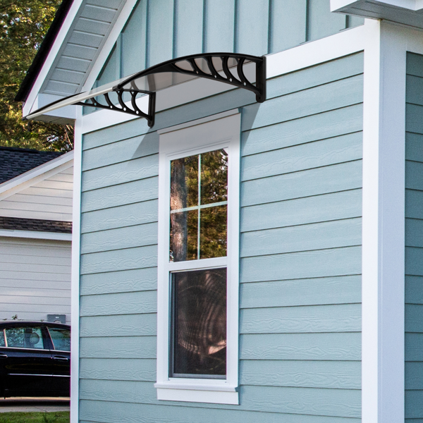 40*38in 棕色板黑色支架 雨篷 塑料支架 阳光板 前后铝条(27539880同编码）-26