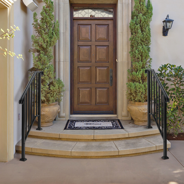 【同款编码：55022277  82359152】光黑色 2阶 庭院楼梯扶手-22