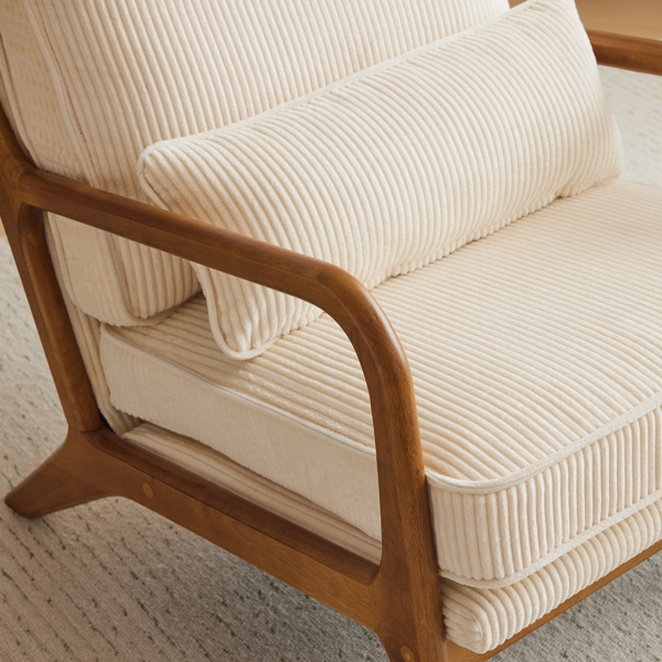 1pcs款 矮扶手椅 65*80*78cm 条绒 米白色 室内休闲椅-20