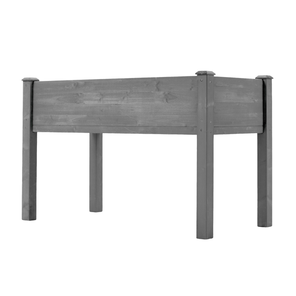 48x24x30英寸带支腿高架式花园种植箱，户外木制花盆，适用于种植花卉、水果、蔬菜和香草植物。-8