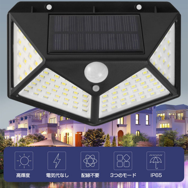 太阳能壁灯 100LED （2个装）-8