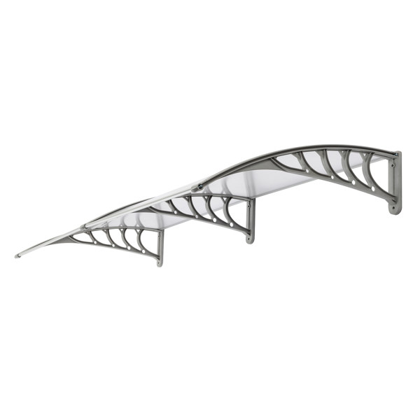 80*38in 透明板灰色支架 雨篷 塑料支架 阳光板 前后铝条(52463595同款）-13