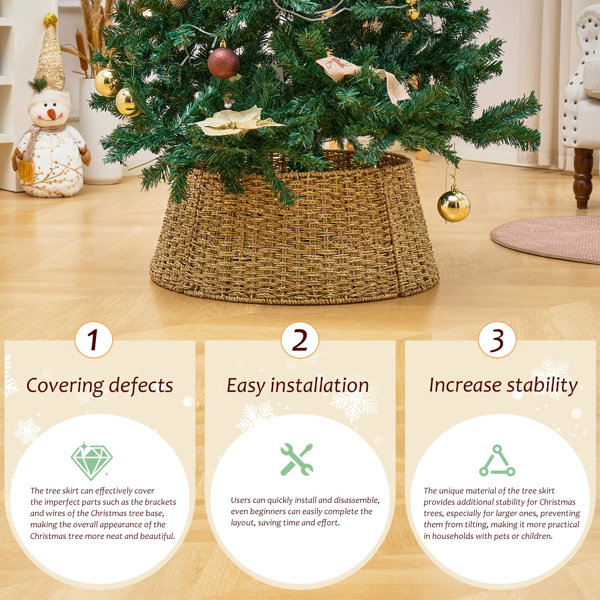 手工编织圣诞树裙-6