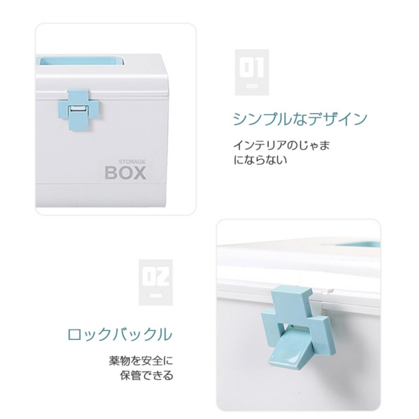 收纳盒 家用药箱 北欧绿-2