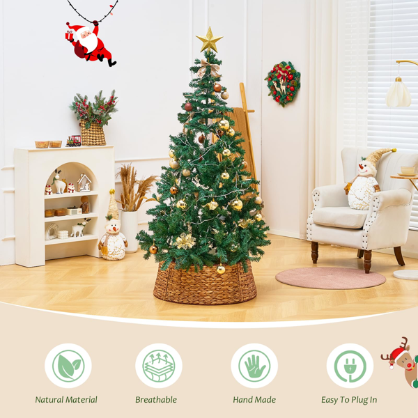 手工编织圣诞树裙-6