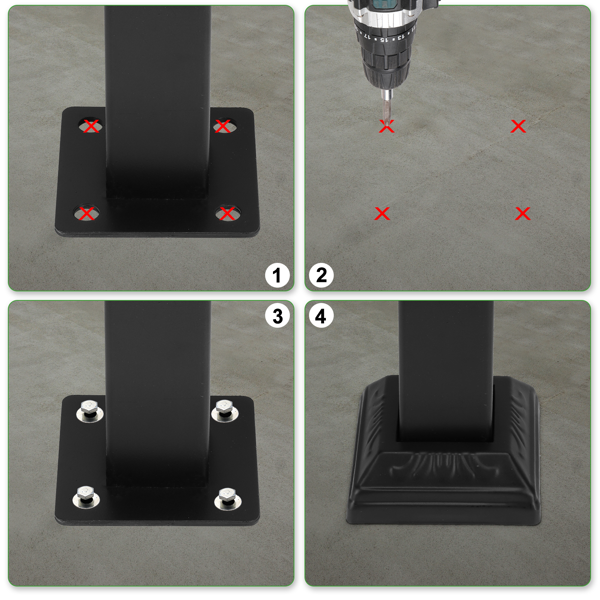 【同款编码：11384510  73142795】哑光黑色 3阶 庭院楼梯扶手-5