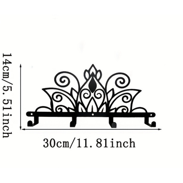 CIFbuy™ 房屋玫瑰钥匙挂架 金属壁挂式多功能收纳架（TikTok、temu下自提）-8