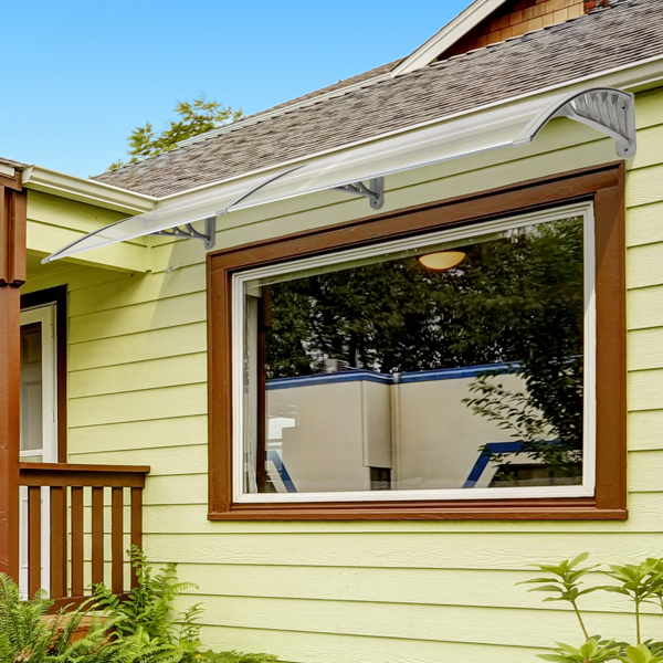 80*38in 透明板灰色支架 雨篷 塑料支架 阳光板 前后铝条(52463595同款）-28