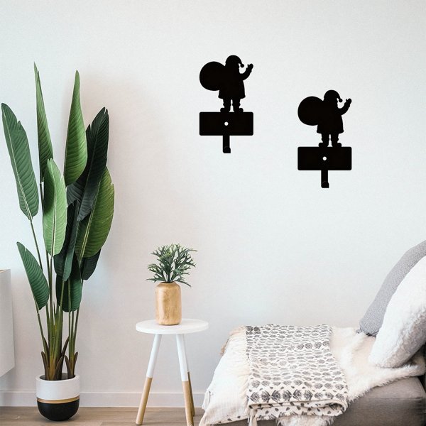 CIFbuy™ 2件装圣诞天使墙面装饰 防锈金属钥匙皮带挂钩架（TikTok、temu下自提）-4