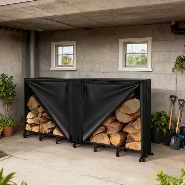 95*13*47in 长方形带防雨罩 黑色 柴火架 铁艺-15