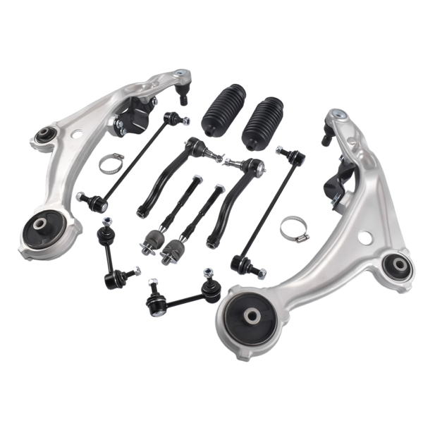 控制臂套件 12PCS Front Lower Control Arms Tierod Set Fit for 2007-2012 Nissan Altima(Excludes Hybrid) and 2013 Altima ONLY Couple Models-8