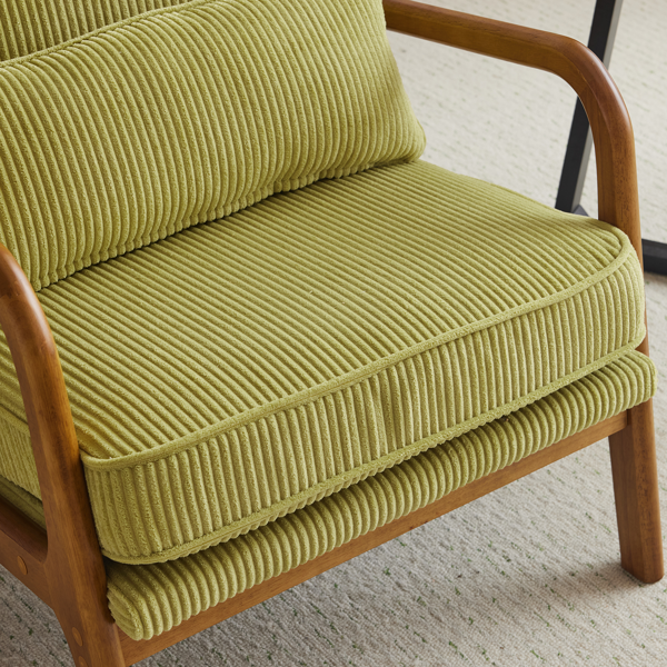 1pcs款 矮扶手椅 65*80*78cm 条绒 橄榄绿 室内休闲椅-30