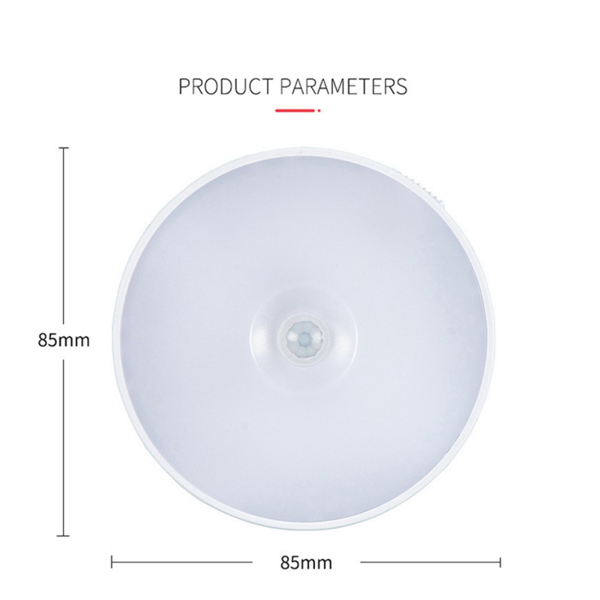 人体感应灯 圆形 白光 单个装 磁吸 电池款-2