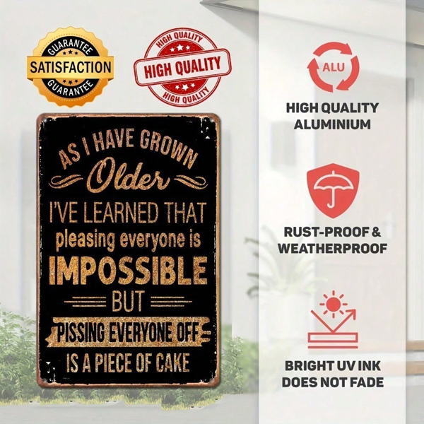 CIFbuy8x12 英寸 ( 20.3x30.5cm )复古风乡村风铝合金标牌适用于家居、酒吧（TikTok、temu下自提）-6