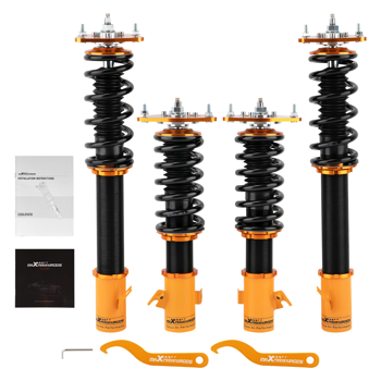 弹簧减震68551562 MaXpeedingrods  24 Level Damper Adjustable Coilovers For Subaru Impreza WRX GDA GDB 2002-2007 Coil Struts