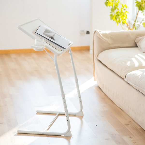 桌子 床边桌 黑色 杯托+横杠+护脚 可升降-9