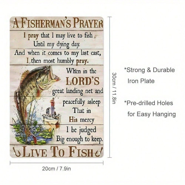 CIFbuy8x12 英寸 ( 20.3x30.5cm )复古风乡村风铝合金标牌适用于家居、酒吧、车库（TikTok、temu下自提）-4