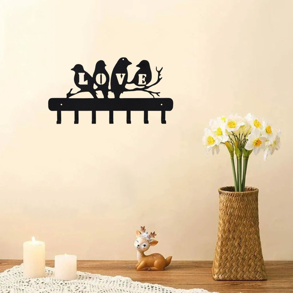 CIFbuy™ 2件装时尚金属墙面收纳架 现代乡村风衣帽钥匙挂架（TikTok、temu下自提）-1