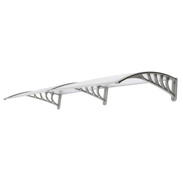 80*38in 透明板灰色支架 雨篷 塑料支架 阳光板 前后铝条(52463595同款）-15