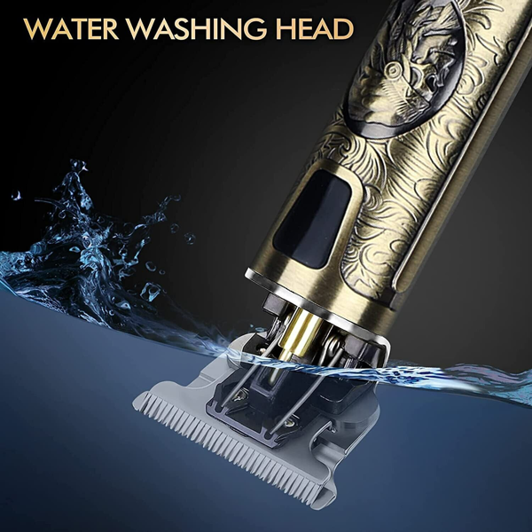 小液晶显示屏专业男士无绳理发器胡子修剪器理发器套装-6