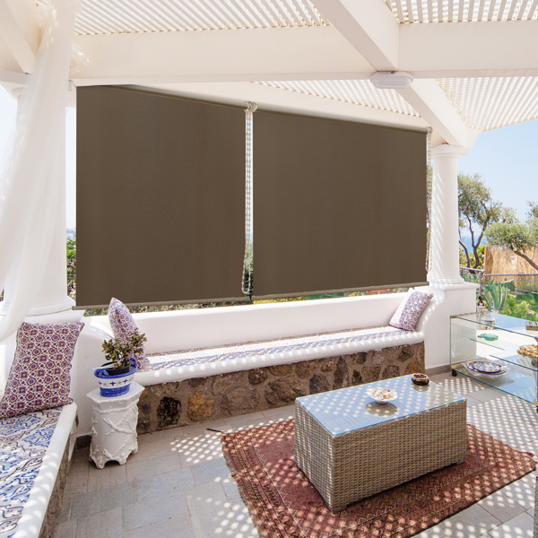 8'X8' 核桃色HDPE拼接卷帘-9