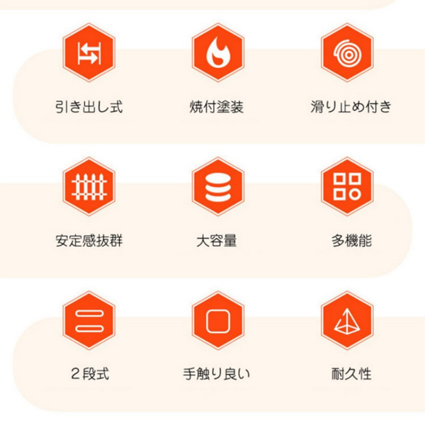 收纳架 双层抽屉式 黑色 大号-2