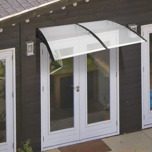 80*38in 透明板黑色支架 雨篷 塑料支架 阳光板 前后铝条（99972412同款）-25