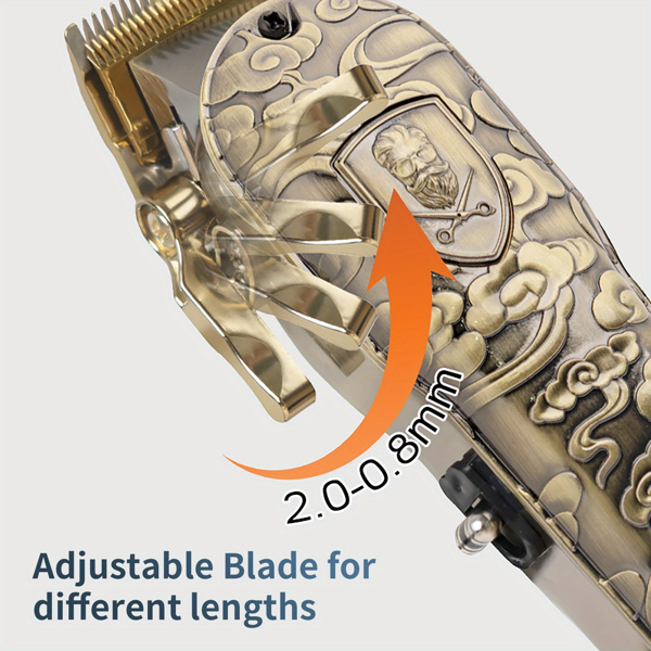 男士专业理发器-无绳理发剪和修剪器套装，用于理发和男士美容，液晶显示，适合送礼，家庭用，发廊用-4