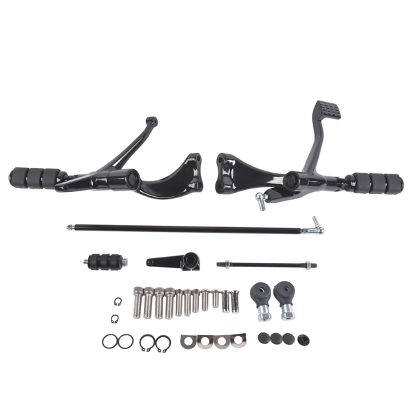 前置脚踏 Forward Controls Foot Pegs Levers Linkages Fit for Harley-Davidson Sportster XL883 1200 2004-2013 Black Aluminum-1
