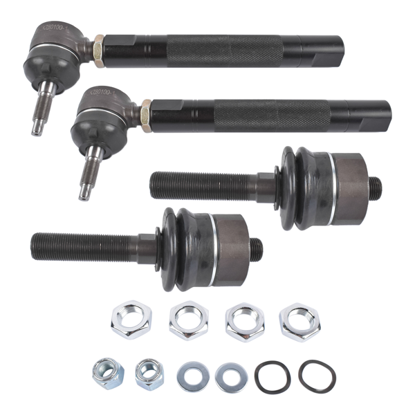 重型拉杆 0-6" Adjustable Heavy Duty Tie Rod Ends Kit Fit for Chevrolet Silverado GMC Sierra 2500HD 3500 3500HD 2001-2010 4WD-3