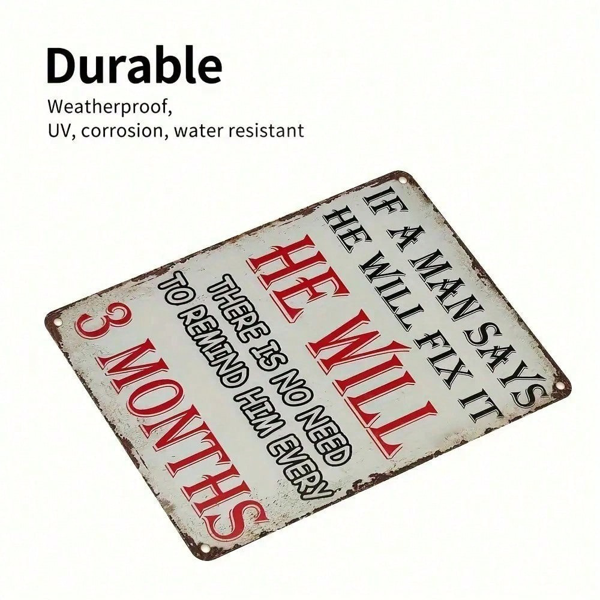 CIFbuy8x12 英寸 ( 20.3x30.5cm )复古风怀旧风铝合金标牌适用于男士空间（TikTok、temu下自提）-6