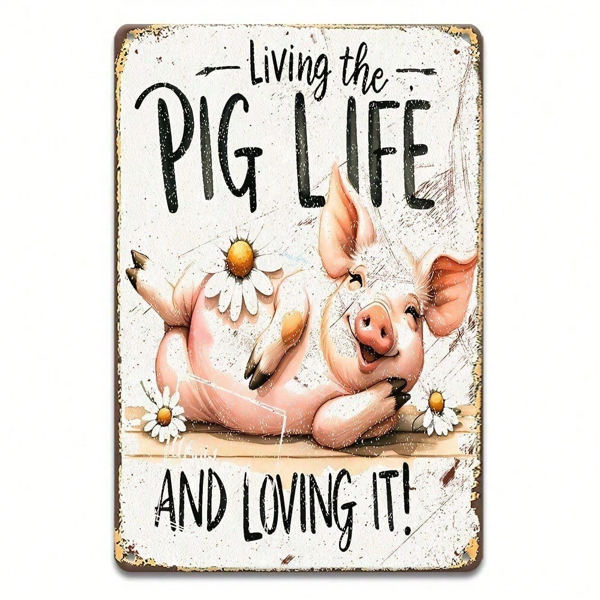 CIFbuy8x12 英寸 ( 20.3x30.5cm )复古风乡村风铝合金标牌Farmhouse适用于家居（TikTok、temu下自提）-4