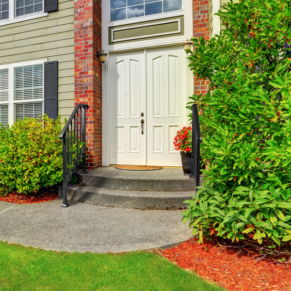 【同款编码：55022277  82359152】光黑色 2阶 庭院楼梯扶手-18