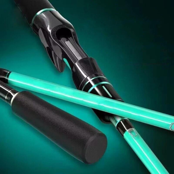 路亚钓竿 180厘米/6英尺 碳纤维抛投式纺车竿 两节竿 鲈鱼竿-6