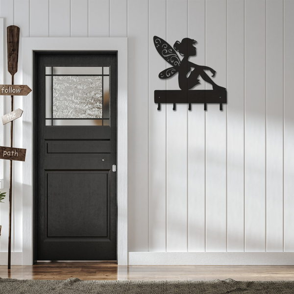 CIFbuy™ 魔法精灵钥匙挂钩 奇幻风衣帽收纳装饰架（TikTok、temu下自提）-3