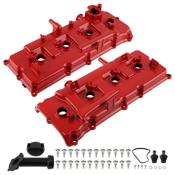 铝制红色气门室盖，适用于日产 Armada、Titan、Pathfinder 和英菲尼迪 QX56 5.6L 车型（2004-2016 款）-2