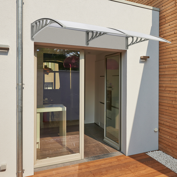 80*38in 透明板灰色支架 雨篷 塑料支架 阳光板 前后铝条(52463595同款）-33