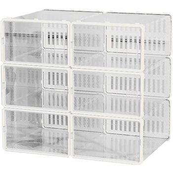 鞋盒 F款 小号 6个装 白色 33*23*14cm（厚斜纹片）