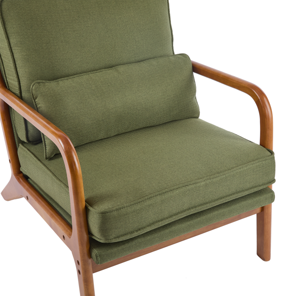 橡木扶手 单人休闲椅  室内休闲椅 橡木 软包 墨绿色 室内休闲椅 1pcs-32
