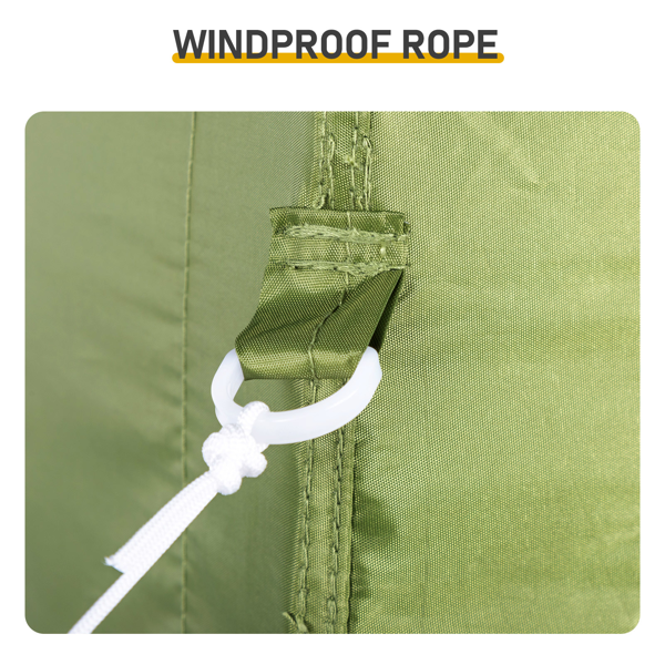 5X5FT 草绿色 带1片半围 折叠棚 210D牛津布 白色喷塑钢管 围布带4个网格收纳袋 配拎包-11