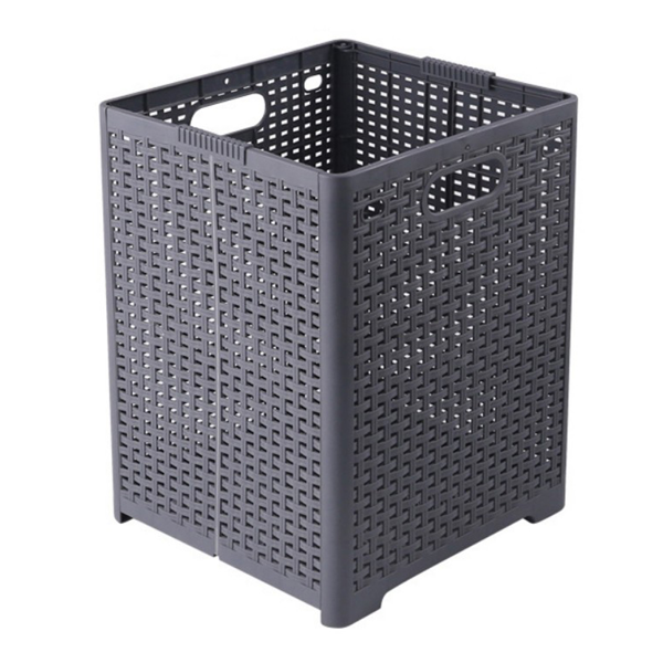 脏衣篮 手提塑料 灰色 可折叠 44*34*32cm-1