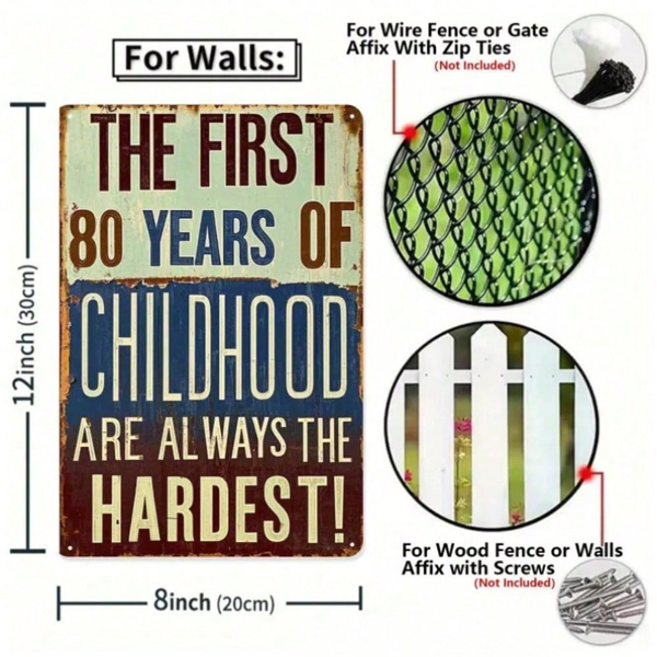 CIFbuy8x12 英寸 ( 20.3x30.5cm )复古风乡村风铝合金标牌适用于家居、酒吧、男士空间（TikTok、temu下自提）-2