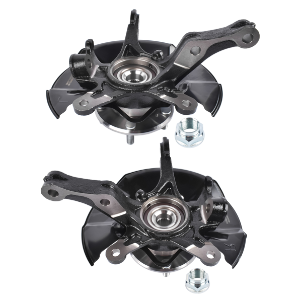 转向节总成 Pair Front Steering Knuckle & Hub Bearing Assembly Replacement for Honda Civic 2012 1.5 1.8L-4